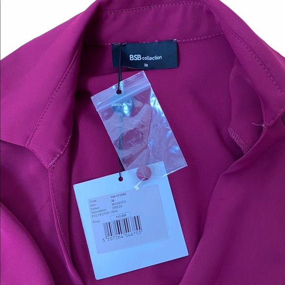 Magenta Medium Wrap Dress by BSB Collection - Picture 2 of 6